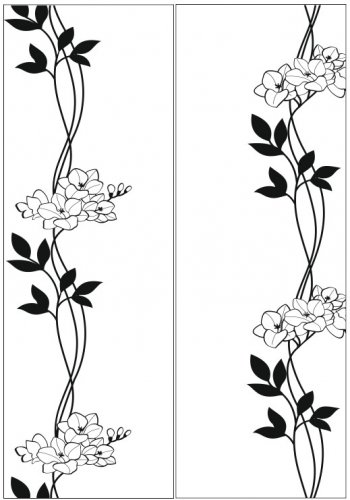 Пескоструйный рисунок Цветы 1238